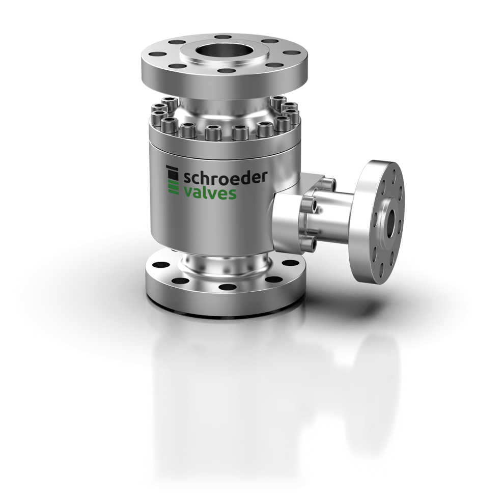 3D rendering of Schroeder Valves SSV-series valves – the all-rounder