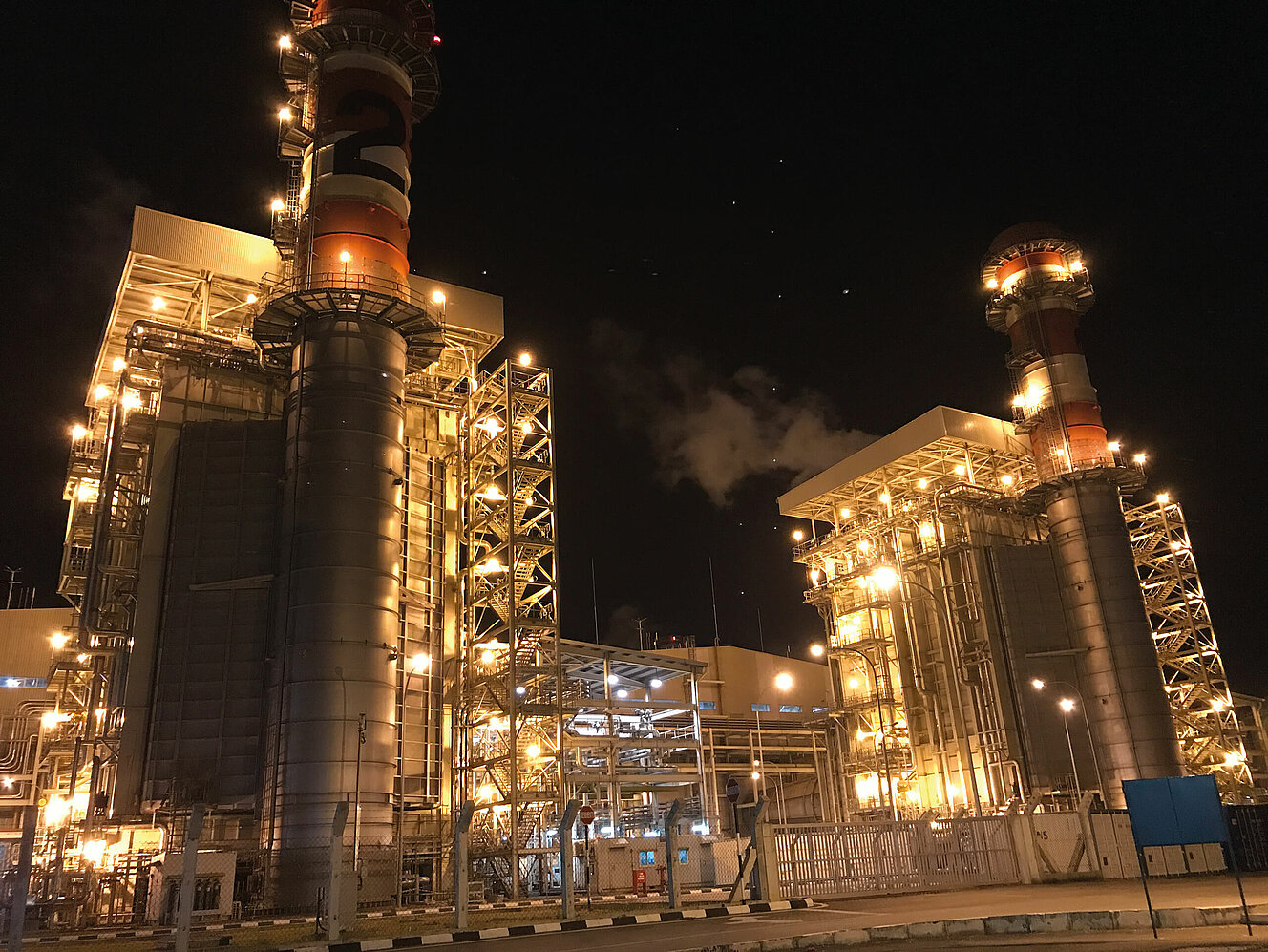 Combined Cycle Power Plant (CCPP) in Pray, Malaysia (at night)