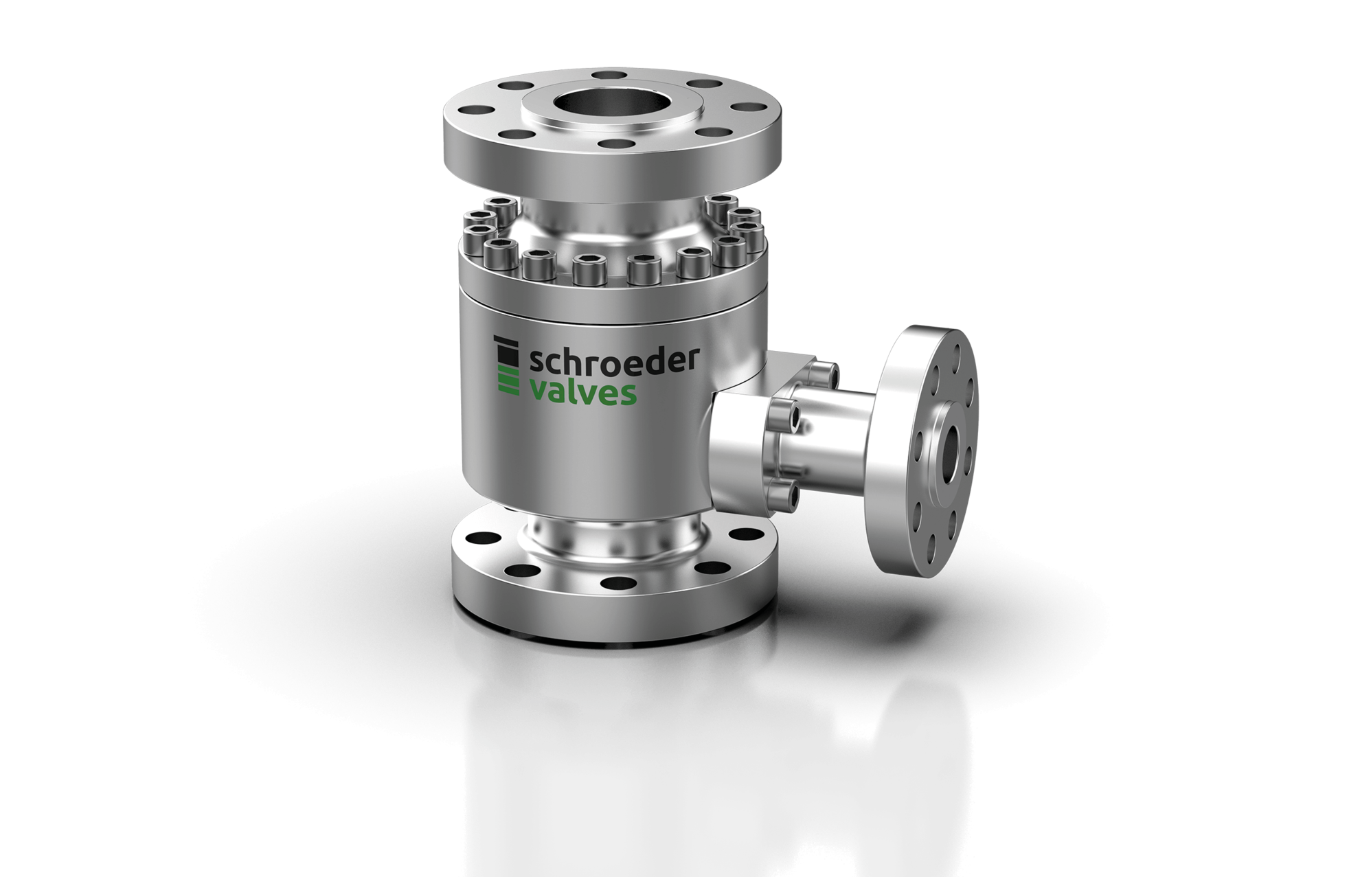 3D rendering of Schroeder Valves SSV-series valves – the all-rounder